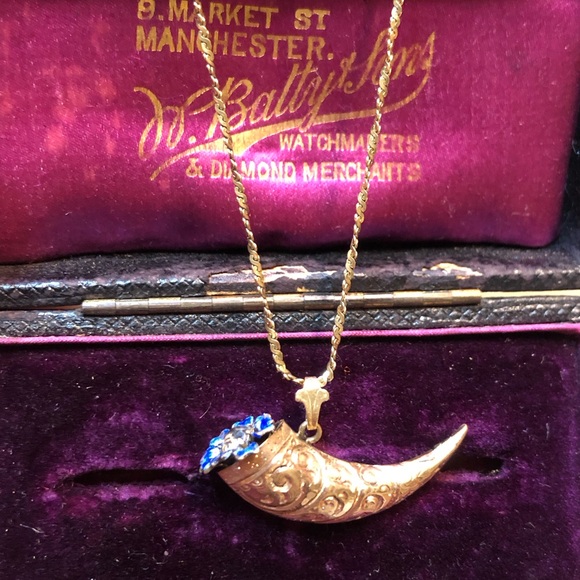 Georgian Victorian Jewelry - Georgian Victorian horn charm